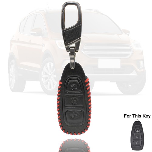 Leather buttons remote key - leather, 3