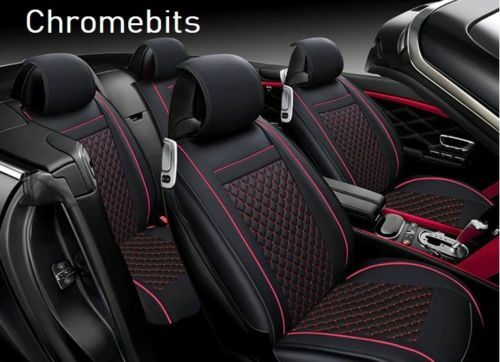 Premium black red leather - pu,