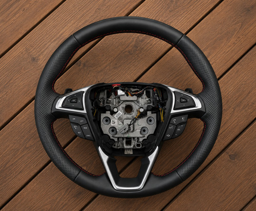 New leather steering wheel - steering,
